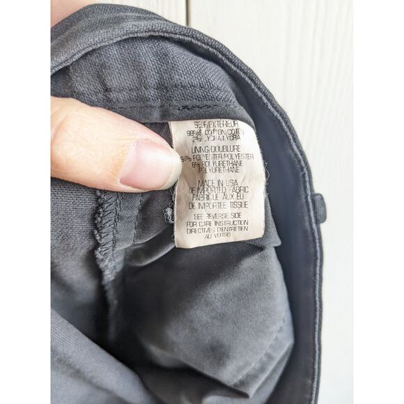 Theory Women's Black Mid Rise Belt Loop Causal Cotton Dress Pant Size 4 - Picture 4 of 5